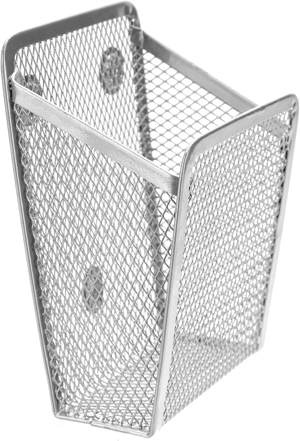Magnetic Pencil Holder,Mesh Stainless Steel Pen Basket, Metal Writing Utensil Storage Organizer for Whiteboard,Blackboard,Kitchen, Locker, Home, or Office | Metal Writing Utensil Storage Organizer for Whiteboard,Blackboard,Kitchen, Locker, Home, or Office