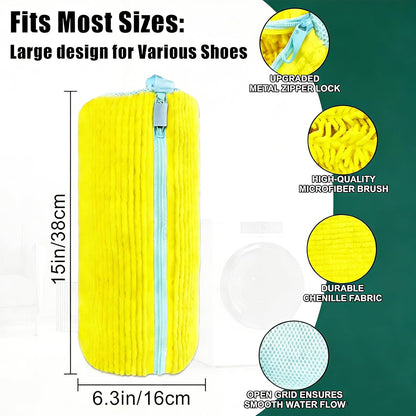 2PCS Shoes Washing Machine Bag Kit,Reusable Washing Shoes Bag,Include 1PC Shoes Dryer Bag and 2 Drying Racks,Laundry Shoes Bag with Durable Zipper for Sneakers and Canvas Shoes