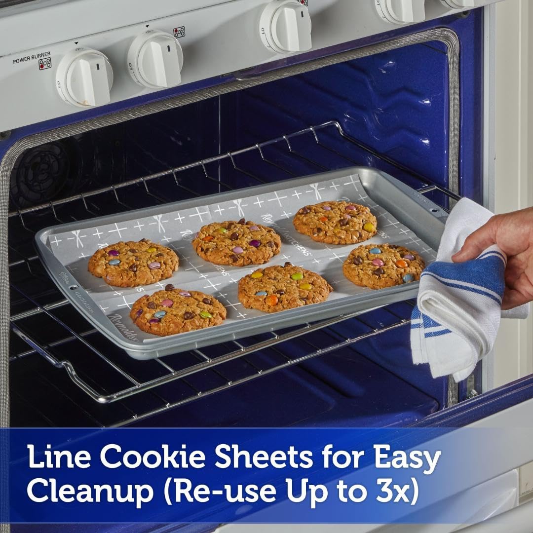 Reynolds Kitchens Air Fryer Liners Disposable, Unbleached Parchment Paper Sheets, 50 Count | Pre-Cut Disposable Parchment Paper Sheets, Fits Round and Square Air Fryers, Safe Up To 400F, Perforated For Better Airflow