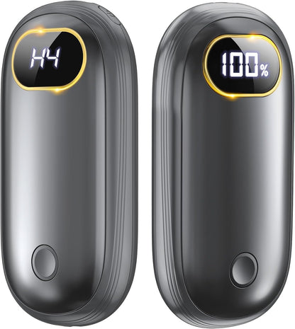 Hand Warmers Rechargeable - Electric Hand Warmers 2 Pack with Dual-Sided Heating for 15Hrs Warmth, LED Display & Flashlight, Hunting Essentials, Gifts for Christmas Man Women Raynauds Golf