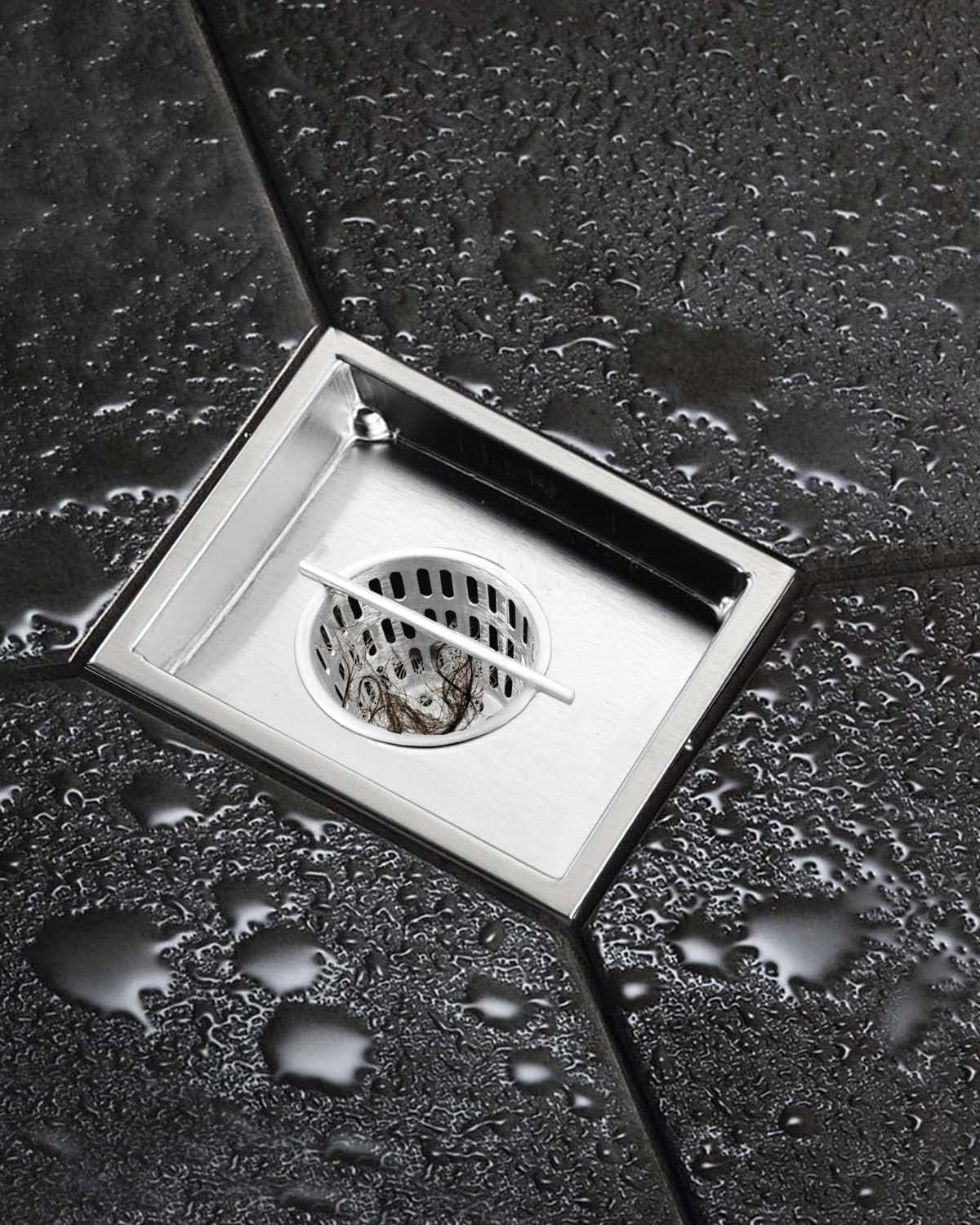 2 Inch Hair and Debris Strainer, Shower Drain Strainer with Lifting Hook, Stainless Steel Debris Basket Shower Drain Catcher, Hair Catcher for Floor Drain