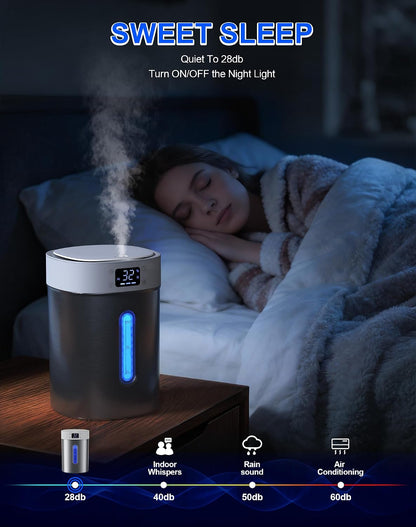 Stainless Steel Humidifiers for Bedroom,Large Room,Baby and Plants
