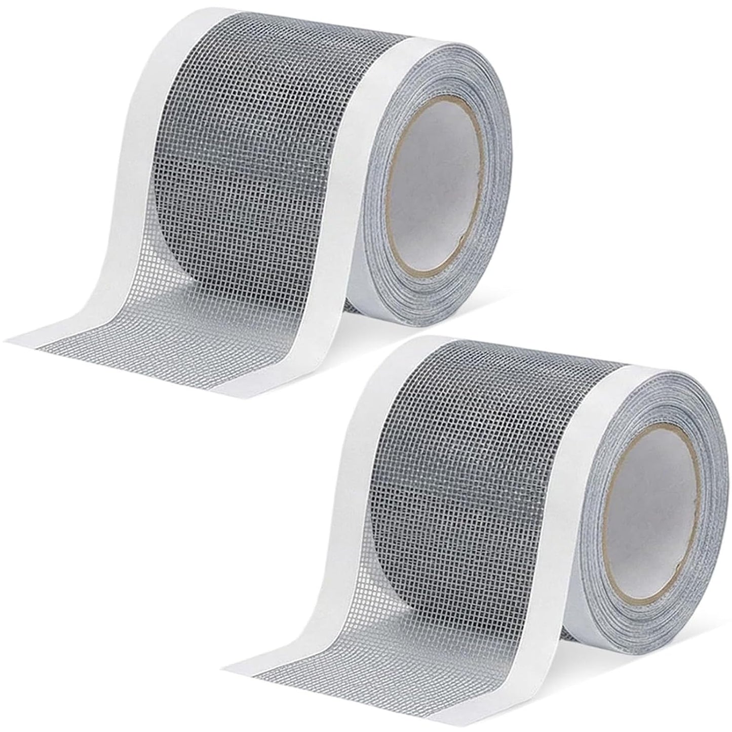 2Pcs Strong Adhesive Fiberglass Screen Repair Tape, Self-Adhesive Mesh Patch for Window Door Mosquito Net, Tent RV Patio Pool Netting, Weather Resistant Long Lasting DIY Repair（3 in*16 FT