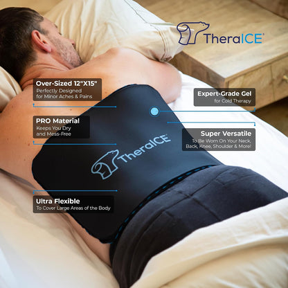 TheraICE PROpack Ice Pack for Injuries, Reusable Multipurpose Cold Gel 5x8 | Small 5x8 Multipurpose Cold Icepack For Aches & Pains - Great for Muscular Back Pain, Shoulder, Hip Knee