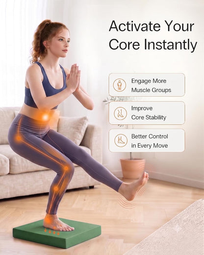 StrongTek Foam Balance Pad, High-Density TPE, 15.8 x 13 x 2 in, Non-Slip | Water-Resistant, Supportive Cushioning, Kneeling Support, Core Strength and Stability Training, Physical Therapy and Yoga