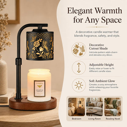 kobodon Candle Warmer Lamp with Timer Dragonfly Electric Candle Lamp Warmer