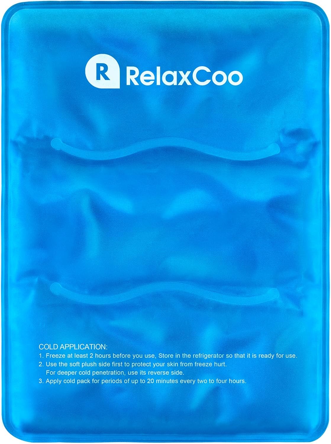 RelaxCoo Large Flexible Ice Pack for Injuries Reusable Gel, 11x14.5 Inches, Cold Compress for Hip, Shoulder, Knee, Back Pain, Swelling, Bruises, Surgery