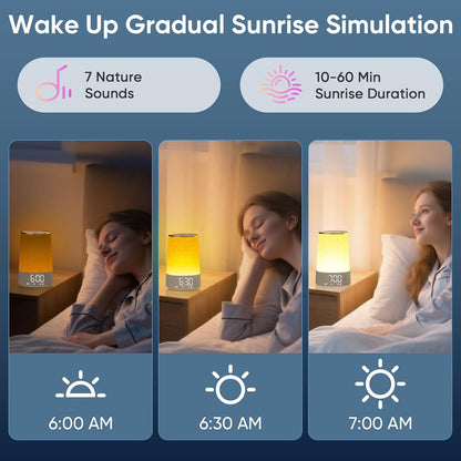 AFEXOA Sunrise Alarm Clock Wake Up Light with 30 Soothing Sounds