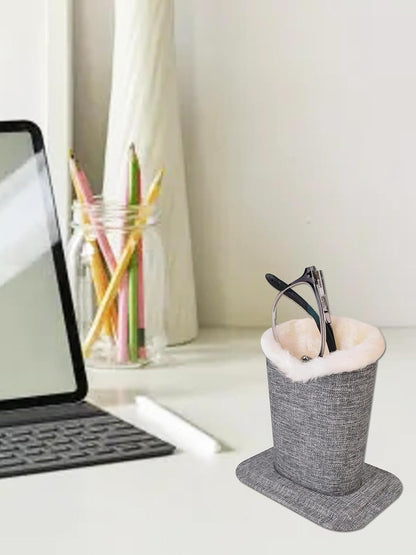 Pack of 2 Soft Plush Lined Eyeglasses Holder Stand Protective Glasses Holder Stand