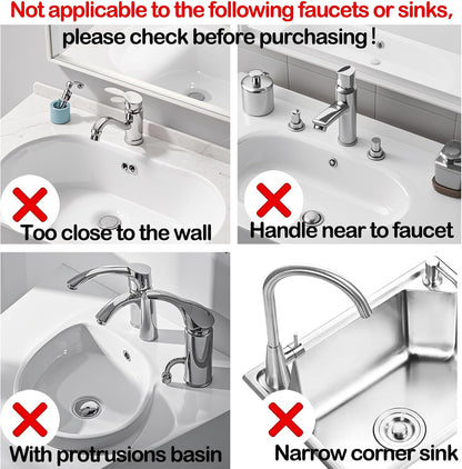 2 Pieces Kitchen Sink Splash Guard 8.3" Mini Sink Faucet Mat Faucet Handle Drip Catcher Tray Mat in Gray Faucet Draining Mat for Soap Sponge Placement Sink Protectors for Kitchen & Bathroom