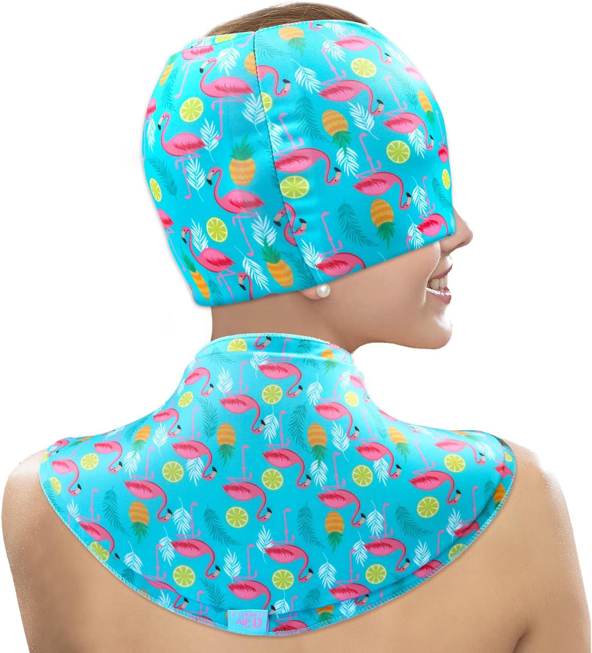 Migraine Relief Cap & Neck Ice Pack Wrap Set, Headache Relief Cap & Cervical Ice Pack, Hot and Cold Therapy for Headache, Neck & Shoulder Pain, Tension & Stress Relief, Post-Surgery Recovery