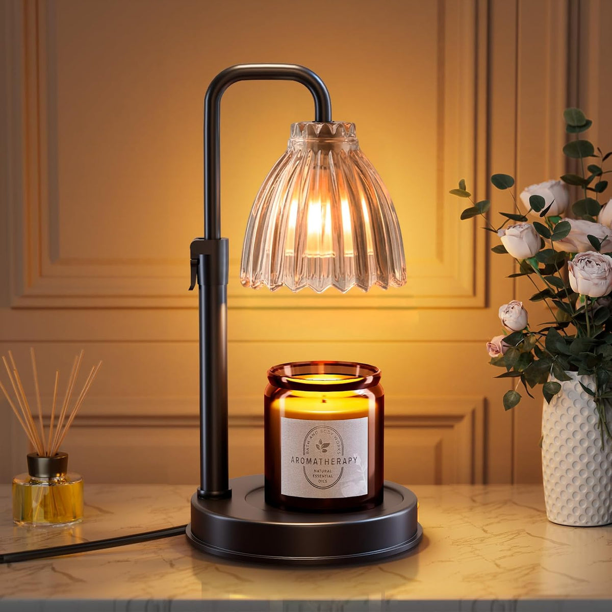 hyrion Candle Warmer Lamp with Timer, Gifts Adjustable Height Candle Lamp