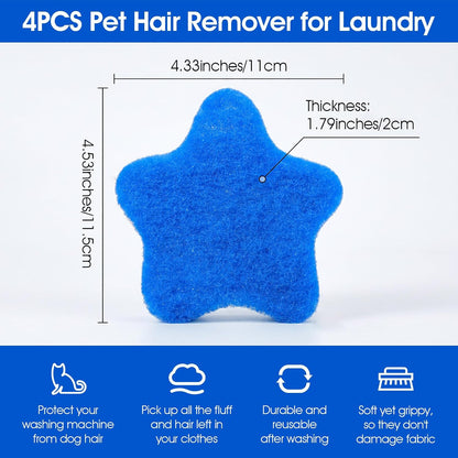 6PCS Dog Cat Hair Remover Reusable Pet Hair Catcher for Laundry | Laundry Pet Hair Remover, for Washing Machine Dryer, Effectively Remove Pet Hair Lint Dander, from Bedding Clothing