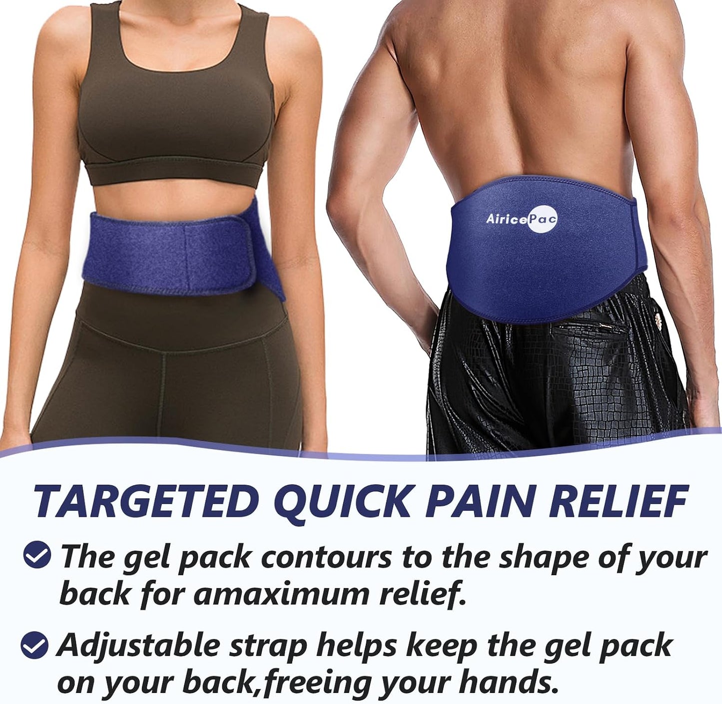AiricePac Elbow Ice Pack Wrap, Tennis Golfers Sleeve For Arm and Calf Injuries Reusable, Cold Compression for Pain Relief