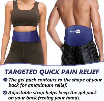 AiricePac Elbow Ice Pack Wrap, Tennis Golfers Sleeve For Arm and Calf Injuries Reusable, Cold Compression for Pain Relief
