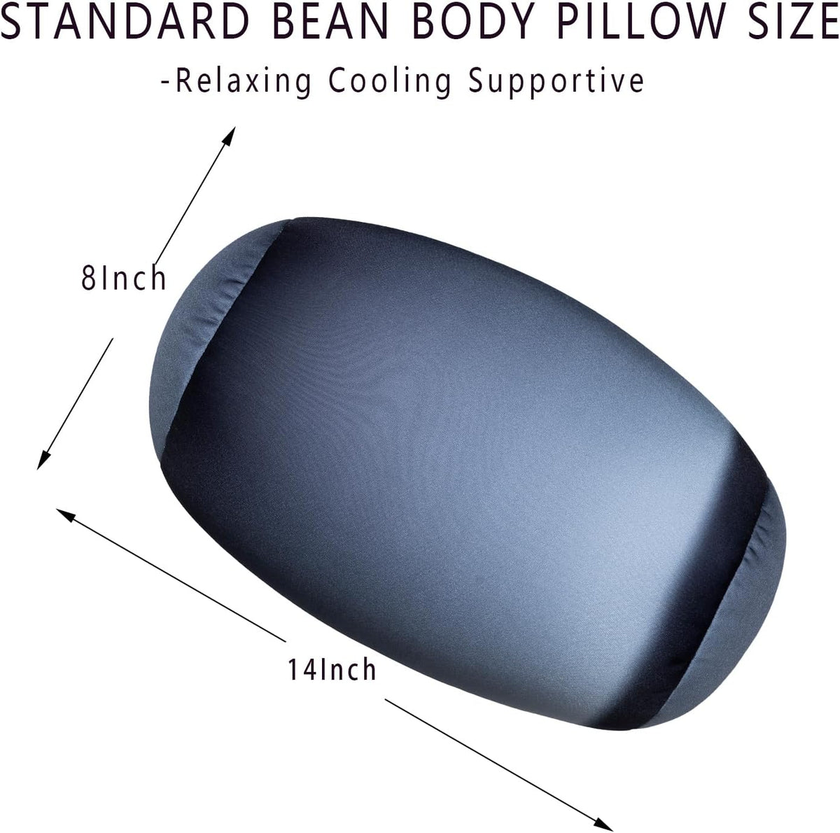 Squishy Microbead Neck Pillow, 7Inch x 12Inch Soft Travel Body Bed Pillow Bean Pillow for Kids Adult Chair Sleeping Car Seat, Fun Dormroom (Sky Blue)