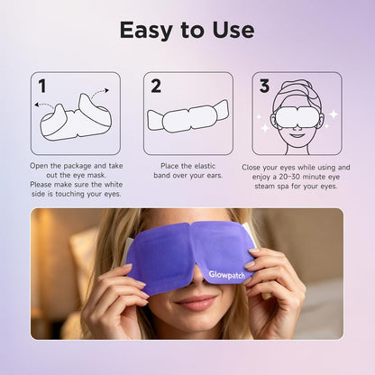 16 Pack Steam Eye Masks Disposable for Dry Eyes, Unscented