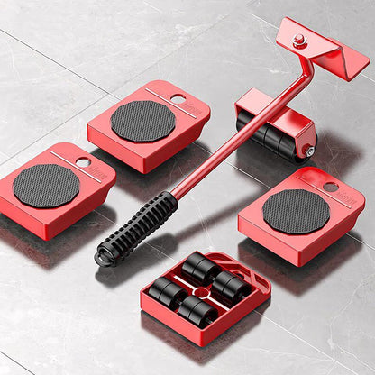 Furniture Lifter and Mover Tool Set with 4 Roller Pads and Lift Bar Sliders with Appliance Lifter – Floor Kit for Sofas, Washing Machines & Kitchen Appliances