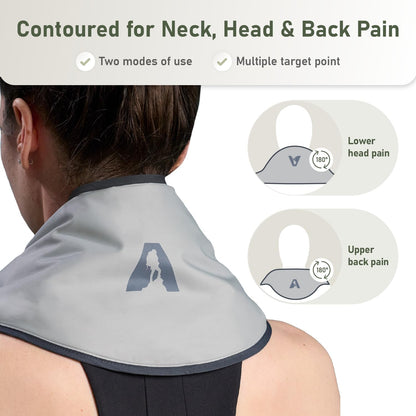 Flexible Neck Ice Pack Wrap, Soft Gel Ice Pack for Pain Relief, Hands-Free, Cervical Recovery (8" x 23") - Purple