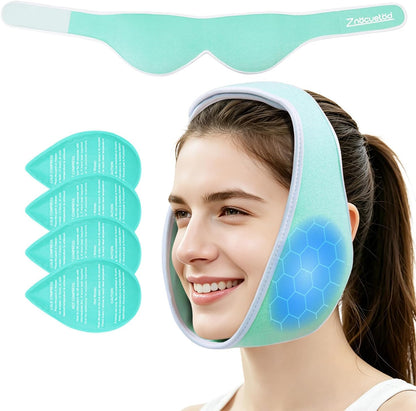 ZNÖCUETÖD 4 Packs Small Gel Ice Packs for Injuries Reusable Compatible with Wisdom Teeth Ice Pack Head Jaw Face Wrap Oral Dental Surgery Recovery