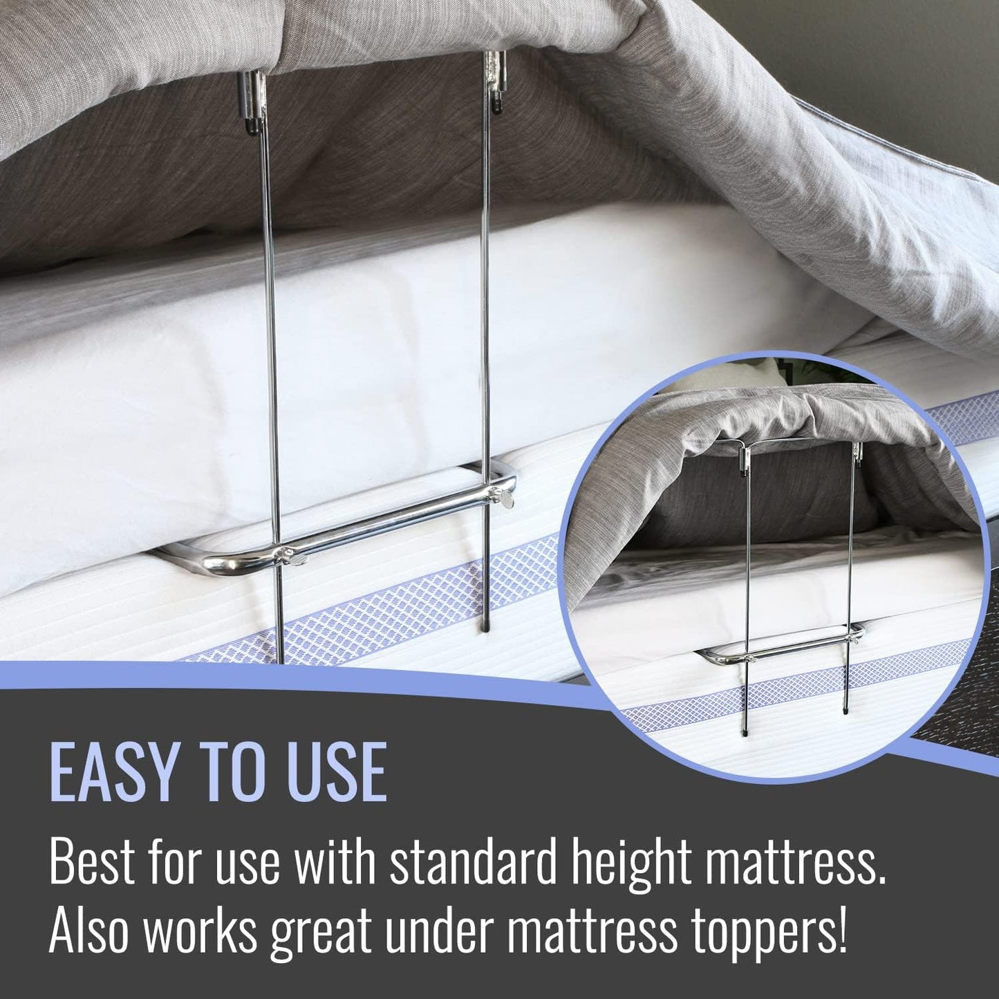 DMI Blanket Lifter Support Bar with Adjustable Frame Keeps Blankets and Sheets from Pressing on Body to Relieve Pressure and Temperature