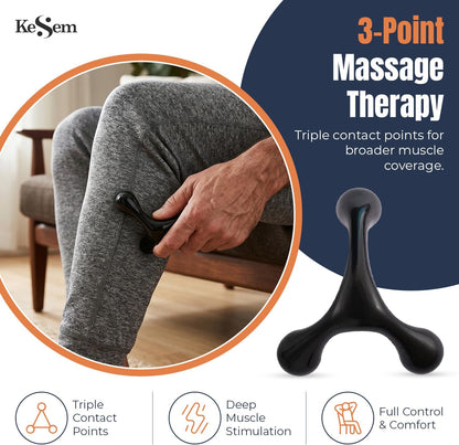 Manual Trigger Point Massage Tool Set, 3 Pack Deep Tissue Massage Tools With Thumb Saver & 3-Legged Massage Knobs, Handheld Pressure Point Massager For Neck, Back, Shoulders, Legs, Feet & Full Body