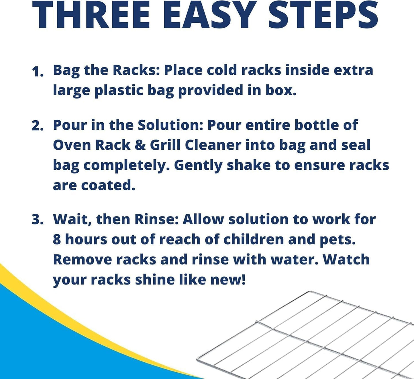 Carbona Oven Rack & Grill Cleaner Kit, Includes Bag & Gloves, Eliminates Thick Grease, Grime & Baked-On Food, Unscented Formula, No Scrubbing Required