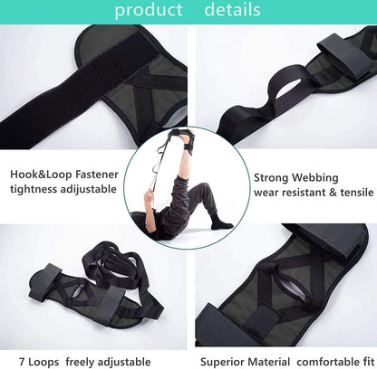 Foot and Calf Stretcher for Plantar Fasciitis, Leg Stretch Band，Improve Leg Stretching，Premium Physiotherapy Stretching Strap Improves Strength and Relief to Heel Spurs, Calf, Thigh and Hip