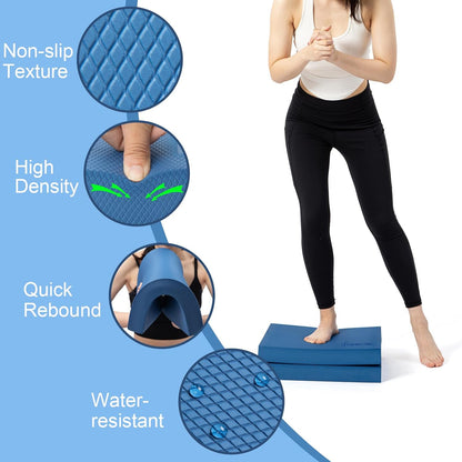 StrongTek Foam Balance Pad, High-Density TPE, 15.8 x 13 x 2 in, Non-Slip | Water-Resistant, Supportive Cushioning, Kneeling Support, Core Strength and Stability Training, Physical Therapy and Yoga