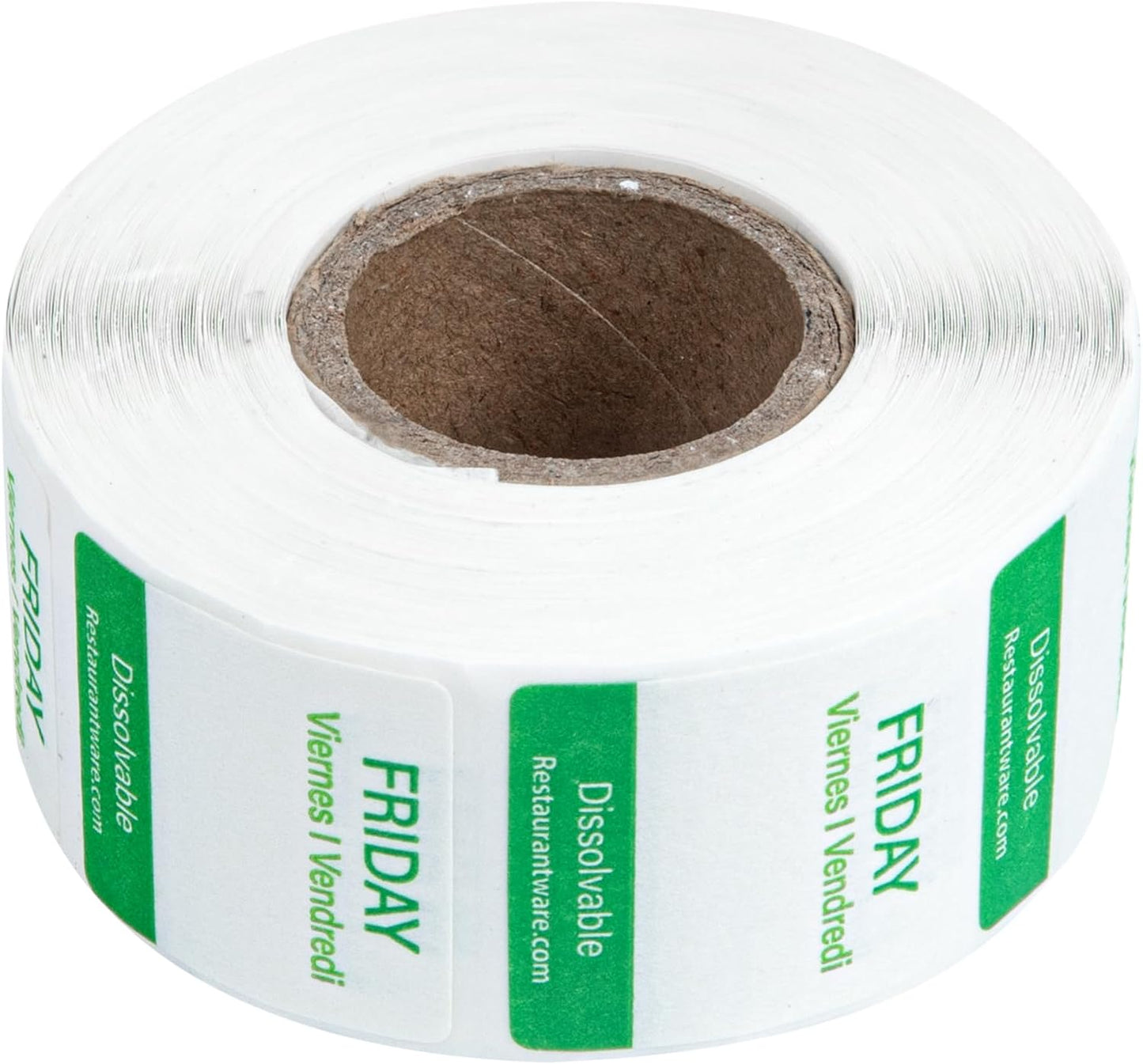 Restaurantware RW Smart 1 Inch x 1 Inch Food Rotation Labels 500 Dissolvable Food Safety Labels - Premium Trilingual Orange Paper Day Of The Week Labels For Food Storage Or Prep Saturday
