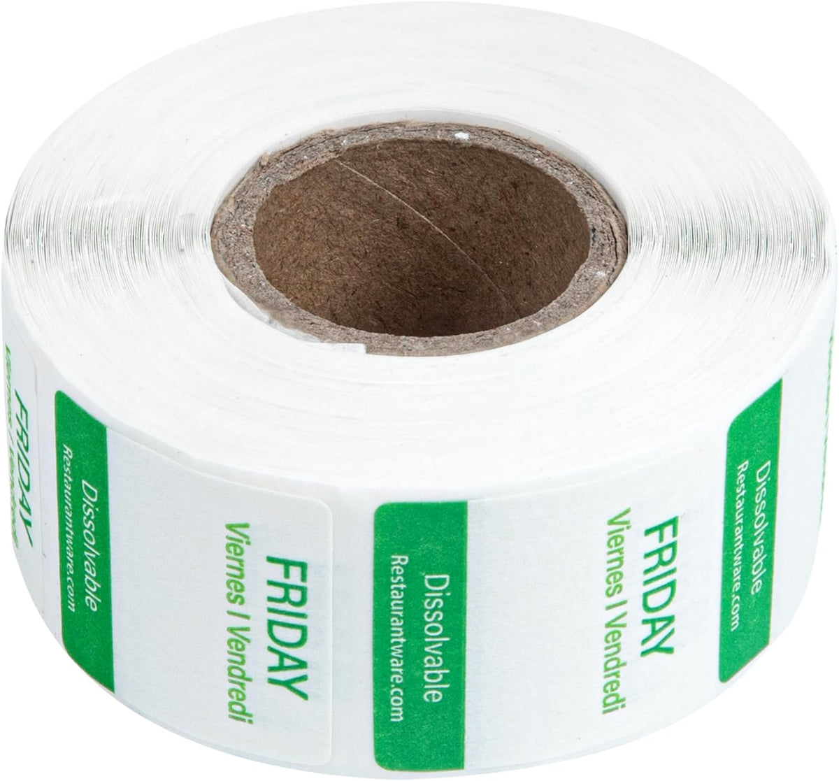 Restaurantware RW Smart 1 Inch x 1 Inch Food Rotation Labels 500 Dissolvable Food Safety Labels - Premium Trilingual Orange Paper Day Of The Week Labels For Food Storage Or Prep Saturday
