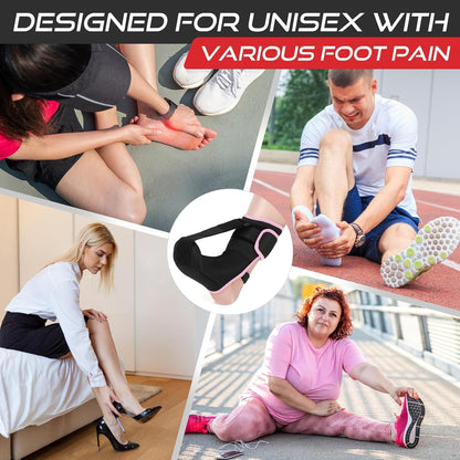 Plantar Fasciitis Night Splint Sock Soft Plantar Fasciitis Brace for Sleeping Achilles Tendonitis Foot Drop Heel Pain - Plantar Fasciitis Relief Night Splint for Women Men Black Small