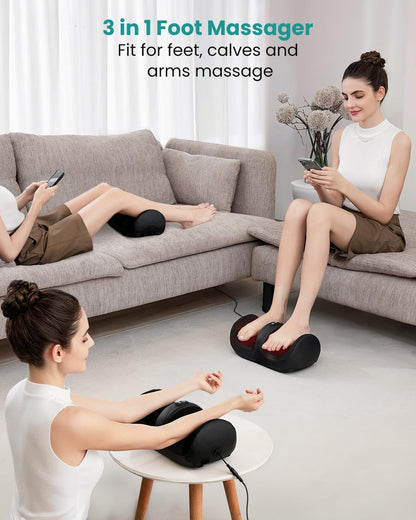 Nekteck Foot Massager with Heat & Foot Roller, Shiatsu Calf Leg Massager