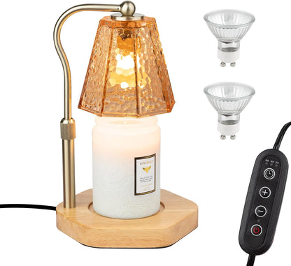 LALISU Candle Warmer Lamp with Timer Electric Candles Light Birthday Gifts