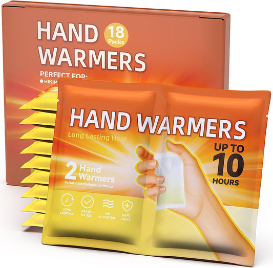 YOSHENNMO Hand Warmers Disposable - Up to 10 Hours of Heat, Super Long Lasting Air Activated Warmers, Quick & Easy Activation, Portable Odor, Free Warmth for Hands