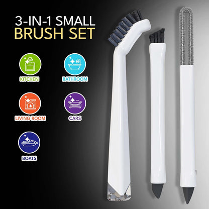 Grout Cleaning Brush Set (4 Pcs) Heavy Duty Hand Grout Scrub Brush & Detail Cleaning Brush Set for Baseboards,Floor, Corners, Shower, Bath Tub & Tiles