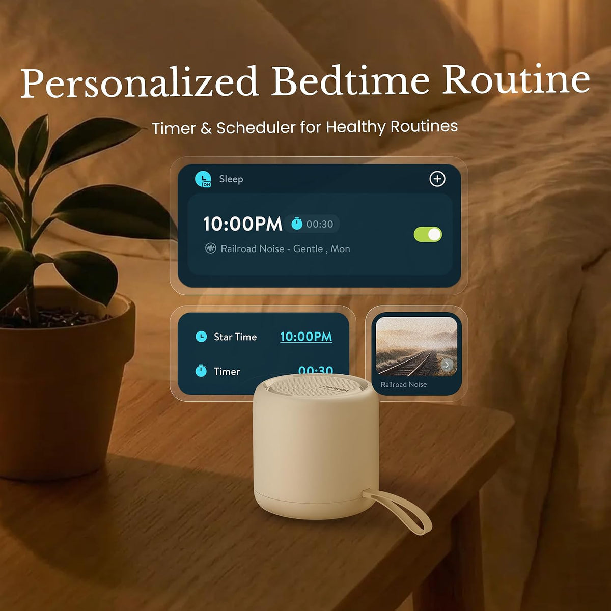 TimeVocalist Schedule Noise Sound Machine|Custom Soundscapes|Alarm Clock