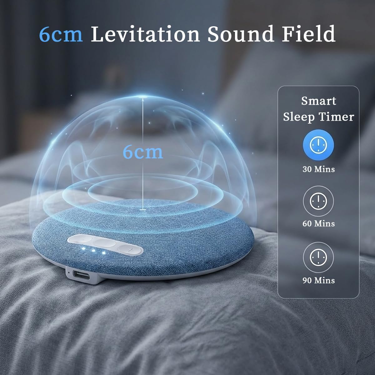 2026 New Sleep Pillow Speakerpillow Speakers for Sleeping with White Noise Timer Wireless Sleep Aid with Stereo Bass Private Sleep Headphones for Adult