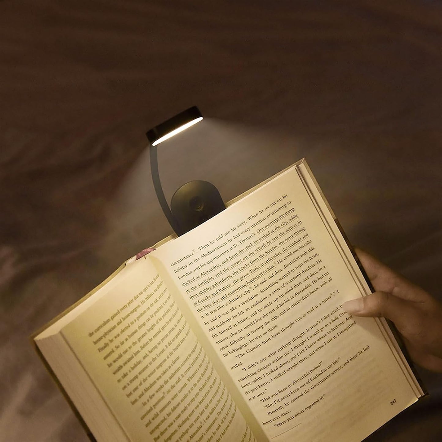 Choudao Rechargeable Book Light, Portable Reading Light,Black | Eye Caring 3 Color Temps, Extremely Long Battery Life, Portable Clip-On Reading Light for Studying
