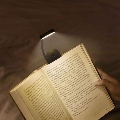 Choudao Rechargeable Book Light, Portable Reading Light,Black | Eye Caring 3 Color Temps, Extremely Long Battery Life, Portable Clip-On Reading Light for Studying