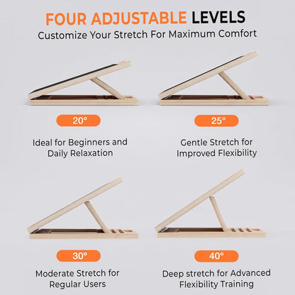 Adjustable Slant Board for Calf Stretching – Incline Stretch Wedge for Achilles Tendon, Plantar Fasciitis Relief, Squat Support & Physical Therapy, Non-Slip Calf Stretcher for Home Gym