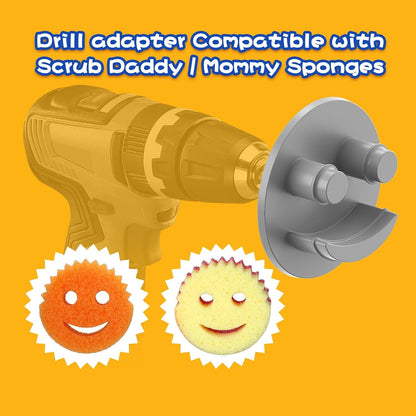 FORHOGAR Drill Attachment Compatible with Scrub Daddy/Mommy Sponges, Drill Brush Accessorise for Grout, Floor, Tub, Shower, Tile, Bathroom and Kitchen Surface