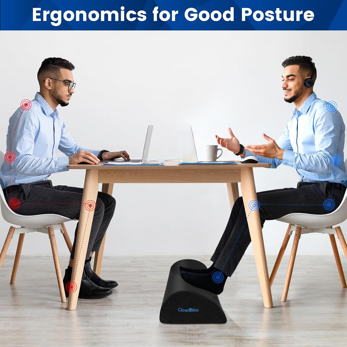 Foot Rest for Under Desk at Work, Foot Stool for Office, Footrest, Black