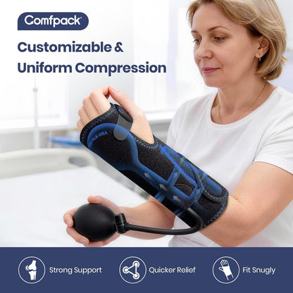 Compression Ankle Ice Pack Wrap for Foot Pain Relief | Ankle Support Brace with 2 Hot Cold Packs for Injuries, Plantar Fasciitis, Sprain & Fracture, Achilles Tendonitis, Surgery