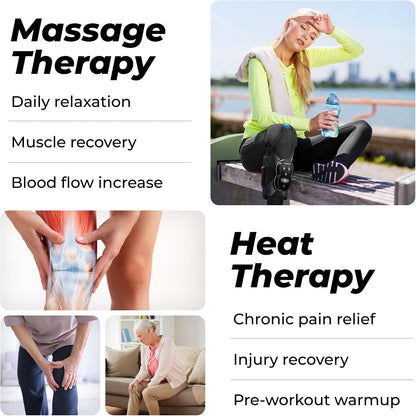 Xpress Knee Massager for Pain Relief | Leg Massager with Heat & Compression