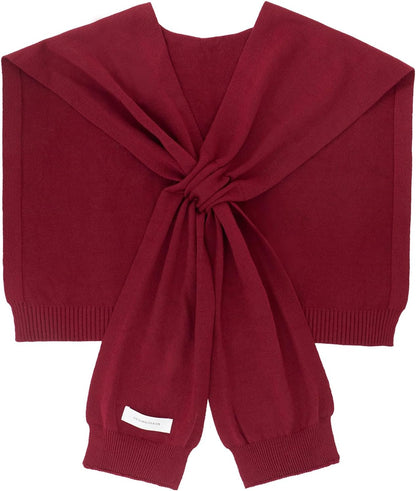 WaJuemy Women's Sweater Shawl Wraps Sleeves Knitted Collar Sweater Scarf Top Casual Lightweight Shoulder Cape Accessories