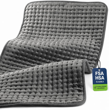 CooCoCo FSA Eligible 17 x 33 in Large Heating Pad, Foot Warmer, Black