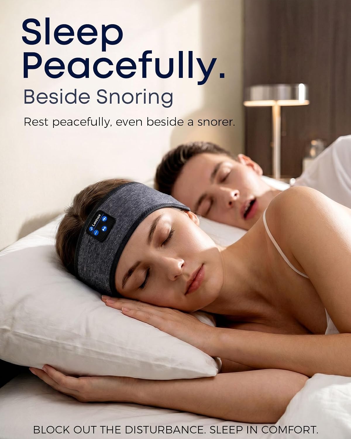 Sleep Headphones Headband, Bluetooth 5.4 Sleeping Headphones for Side Sleepers, Wireless Headband Headphones with Ultra-Thin Stereo Speakers for Sports, Workout, Travel, Meditation