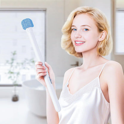 Pumice Stone Toilet Bowl Cleaner 8Ct, 18in Extra Long Handle | 18in Extra Long Handle, One-Touch Ejection, Hard Water Stains Ring Limescale Remover, Toilet Bathtub Grill Pool Sink