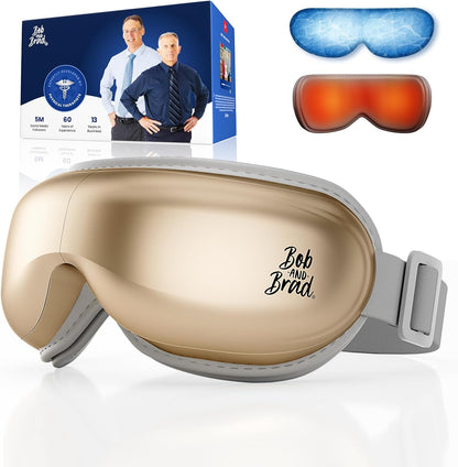 BOB AND BRAD Eye Massager with Heat FSA Eligible HSA, Birthday Gifts for Women Men Mom, Heated Eye Mask for Migraines with Music, Smart Migraine Massager for Dry Eyes Relief & Improve Sleep